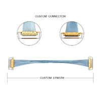 Custom i-pex micro coaxial cable 20453-220T-03 lvds cable for display note PC screen